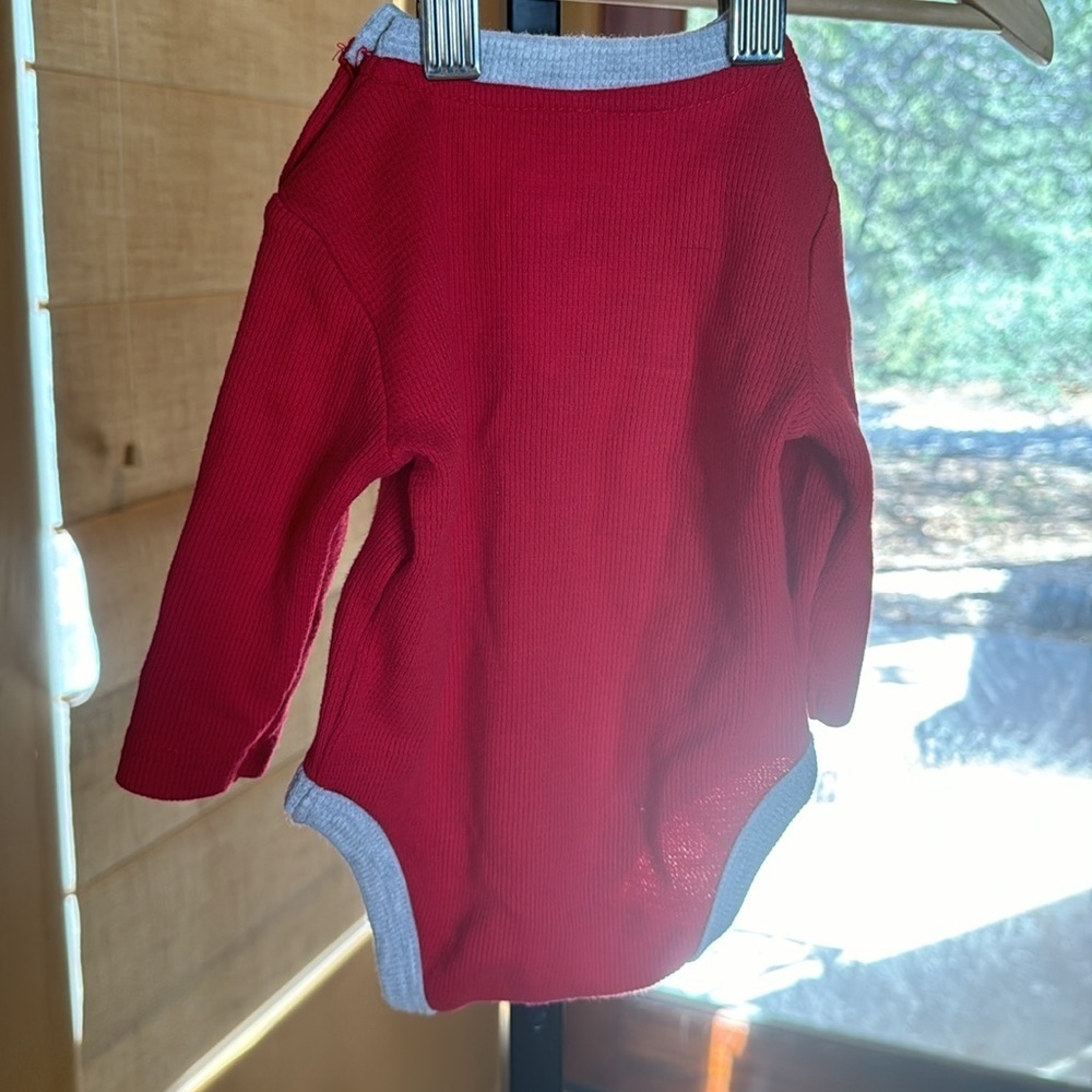 Life Is Good Baby Christmas Lights Heart Thermal Waffle Knit Bodysuit 0-3M - Picture 6 of 9